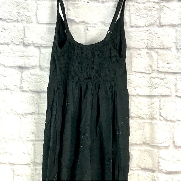 NWOT‎ Beaded and Sequined Strap Midi Sundress Coverup Island Planet - Picture 6 of 9